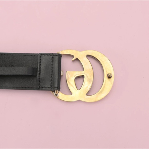 Gucci Re-Edition Wide Leather GG Belt - Picture 5 of 6